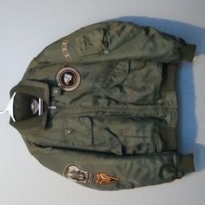 Vintage Harley Davidson Military Bomber Jacket